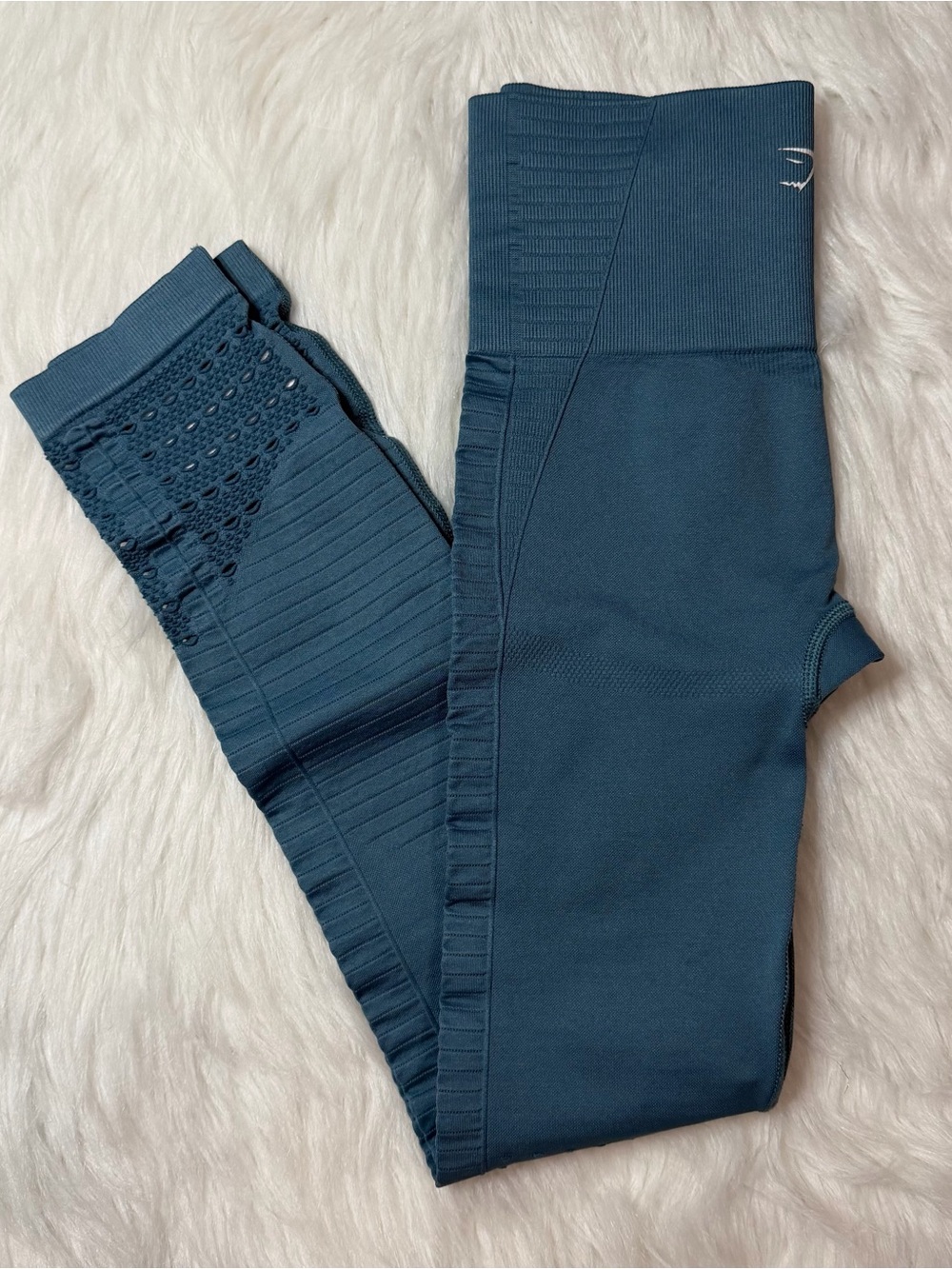 Gymshark Perforated Seamless Blue Leggings